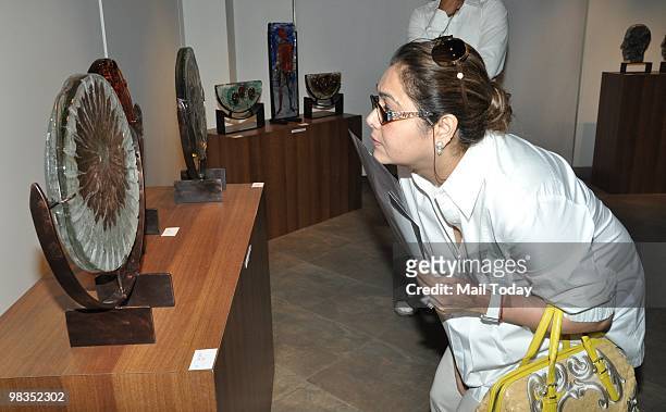 Tina Ambani at an exhibition in Mumbai on April 7, 2010.