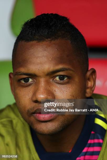 Jose Izquierdo of Colombia during the 2018 FIFA World Cup Russia group H match between Poland and Colombia at Kazan Arena on June 24, 2018 in Kazan,...