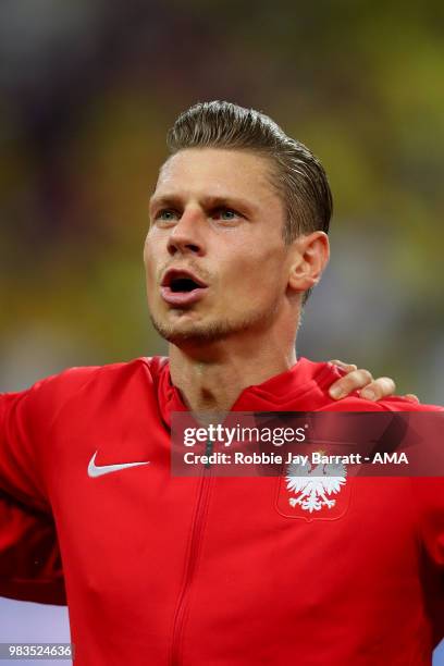 Lukasz Piszczek of Poland during the 2018 FIFA World Cup Russia group H match between Poland and Colombia at Kazan Arena on June 24, 2018 in Kazan,...