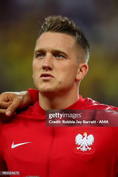 Piotr Zielinski of Poland during the 2018 FIFA World Cup Russia group H match between Poland and Colombia at Kazan Arena on June 24, 2018 in Kazan,...