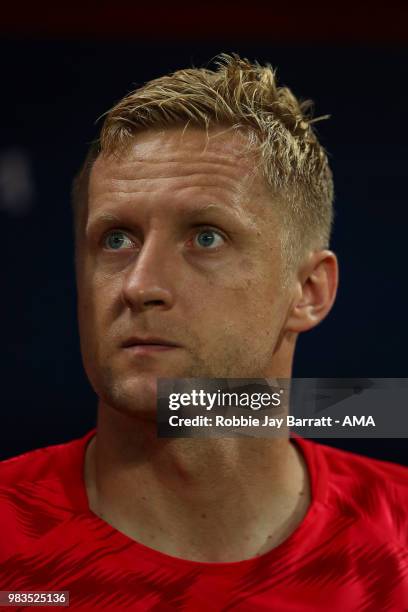 Kamil Glik of Poland during the 2018 FIFA World Cup Russia group H match between Poland and Colombia at Kazan Arena on June 24, 2018 in Kazan, Russia.