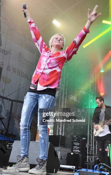 Christiane Meissnitzer performs on stage at Donauinselfest DIF 2018 Wien at Donauinsel on June 24, 2018 in Vienna, Austria.