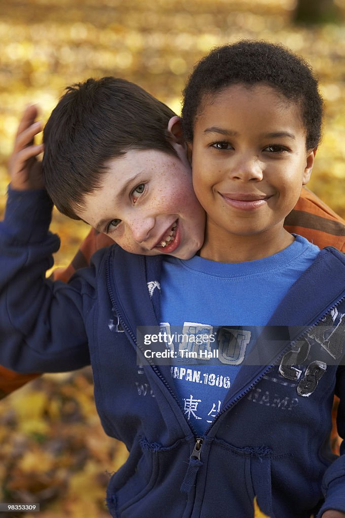 Two boys playing