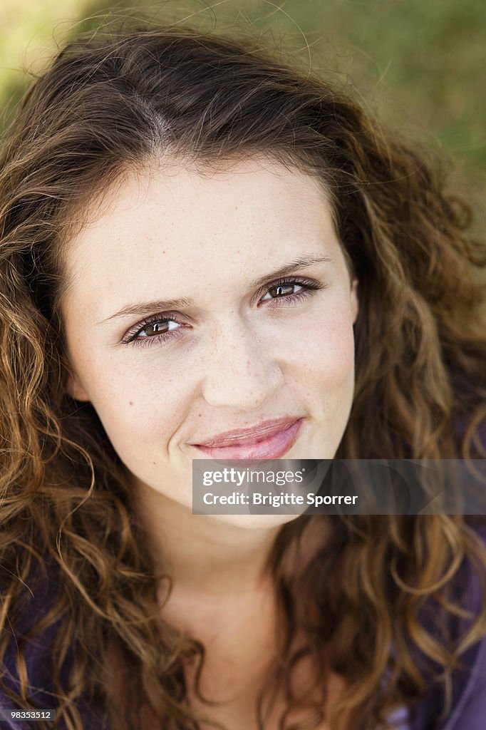 Young woman looking at camera