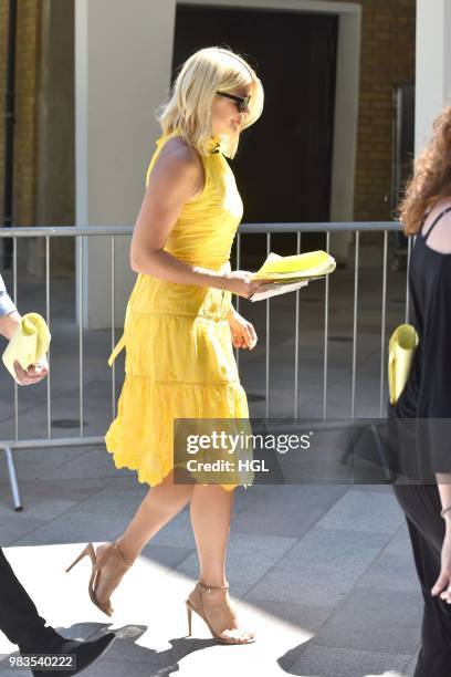 Holly Willoughby is seen at the ITV Studios on June 25, 2018 in London, England.