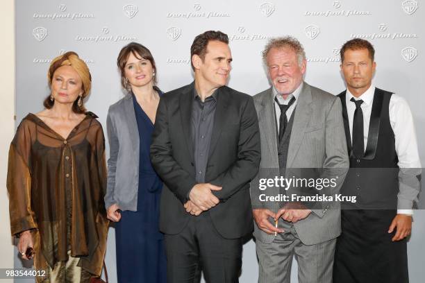 Jacqueline Bisset, Emily Mortimer, Matt Dillon, Nick Nolte and Til Schweiger during the 'Head full of Honey' photo call on June 25, 2018 in Berlin,...