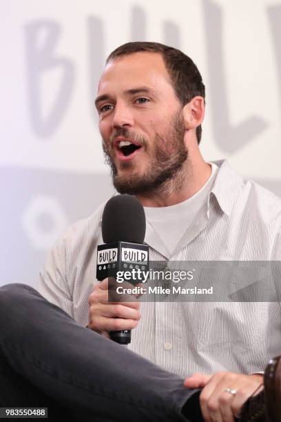 Sam Claflin during a BUILD conversation talking about his new film 'Adrift' on June 25, 2018 in London, England.