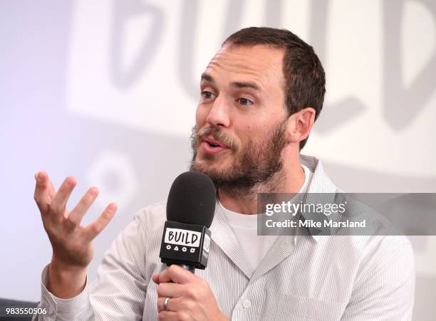 Sam Claflin during a BUILD conversation talking about his new film 'Adrift' on June 25, 2018 in London, England.