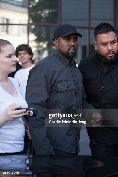 Kanye West attends ALYX during Paris Mens Fashion Week Spring/Summer 2019 on June 24, 2018 in Paris, France.