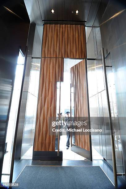 General view inside the lobby during the ribbon cutting ceremony for Trump SoHo New York at Trump SoHo on April 9, 2010 in New York City.