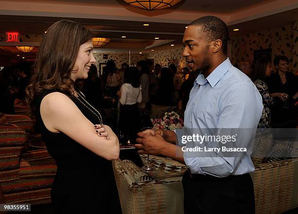 * Exclusive Coverage * Jennifer Weissel, Entertainment Director Elle Magazine and actor Anthony Mackie attend Avon and Elle Magazine Celebrate May...