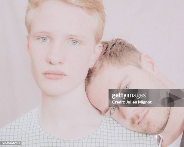 Filmmaker Lukas Dhont and actor Victor Polster are photographed for Grazia Daily, on May, 2018 in Cannes, France. . .