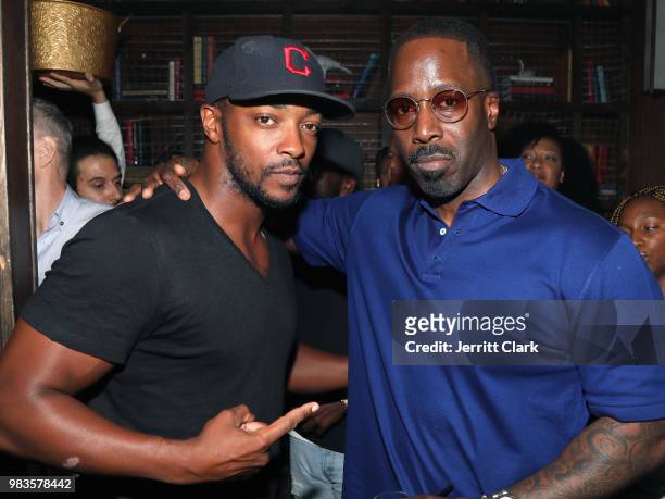 Anthony Mackie and Mark Pitts attend The 8th Annual Mark Pitts & Bystorm Ent Post BET Awards Party Powered By Ciroc on June 24, 2018 in Los Angeles,...