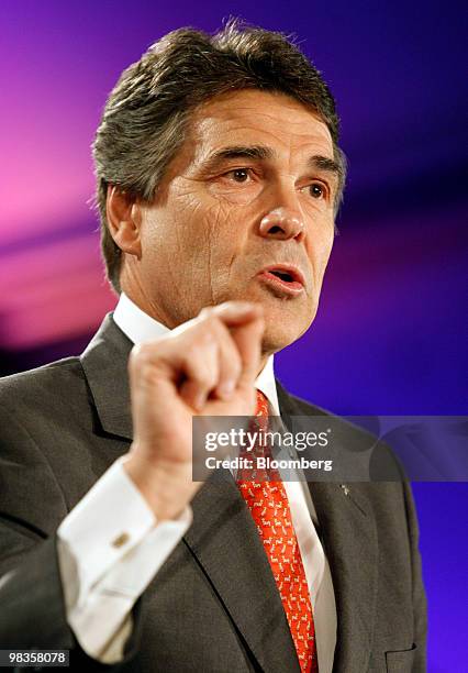 Rick Perry, governor of Texas, speaks during the Southern Republican Leadership Conference in New Orleans, Louisiana, U.S., on Friday, April 9, 2010....