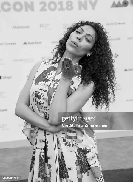 Singer Alex Reid poses at KCON Day 2 2018 NY presented by Toyota at Prudential Center on June 24, 2018 in Newark, New Jersey.