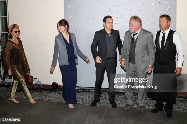 Jacqueline Bisset, Emily Mortimer, Matt Dillon, Nick Nolte and Til Schweiger during the 'Head full of Honey' photo call on June 25, 2018 in Berlin,...