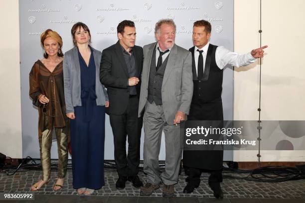 Jacqueline Bisset, Emily Mortimer, Matt Dillon, Nick Nolte and Til Schweiger during the 'Head full of Honey' photo call on June 25, 2018 in Berlin,...