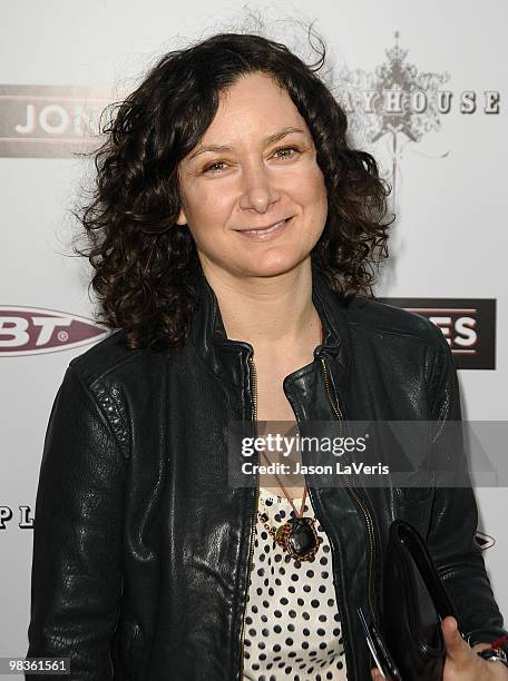 Actress Sara Gilbert attends the premiere of "The Joneses" at ArcLight Cinemas on April 8, 2010 in Hollywood, California.