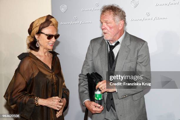 Jacqueline Bisset and Nick Nolte during the 'Head full of Honey' photo call on June 25, 2018 in Berlin, Germany.