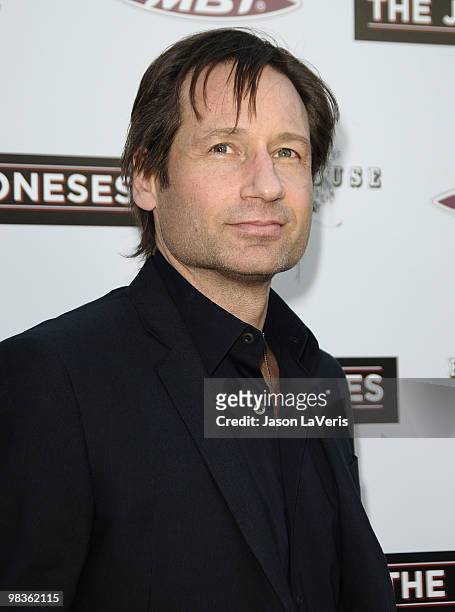 Actor David Duchovny attends the premiere of "The Joneses" at ArcLight Cinemas on April 8, 2010 in Hollywood, California.
