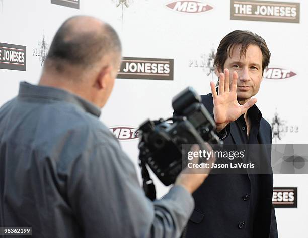 Actor David Duchovny attends the premiere of "The Joneses" at ArcLight Cinemas on April 8, 2010 in Hollywood, California.