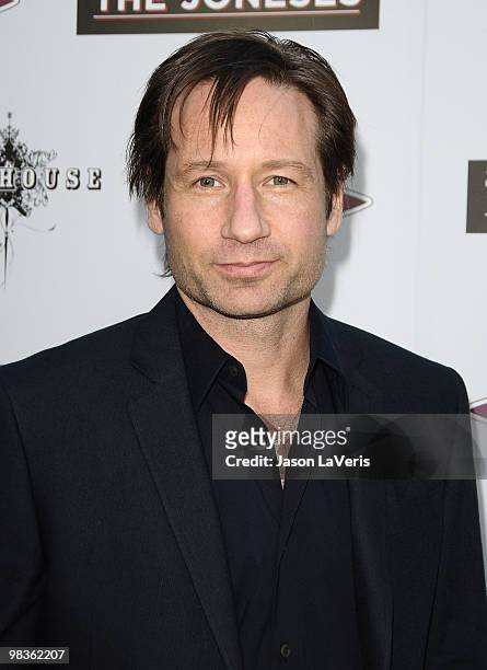 Actor David Duchovny attends the premiere of "The Joneses" at ArcLight Cinemas on April 8, 2010 in Hollywood, California.