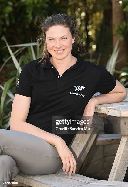 Lauren Boyle poses for a photo during the New Zealand Commonwealth Games Swimming Squad Announcement at West Wave Aquatic Centre on April 10, 2010 in...