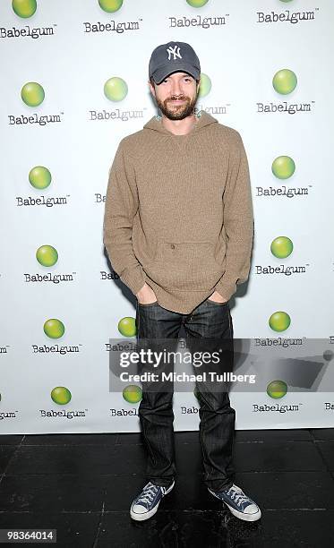 Actor Topher Grace arrives at the premiere screening of the new Babelgum.com comedy "Vamped Out" on April 9, 2010 in Hollywood, California.