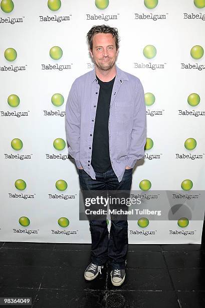 Actor Matthew Perry arrives at the premiere screening of the new Babelgum.com comedy "Vamped Out" on April 9, 2010 in Hollywood, California.