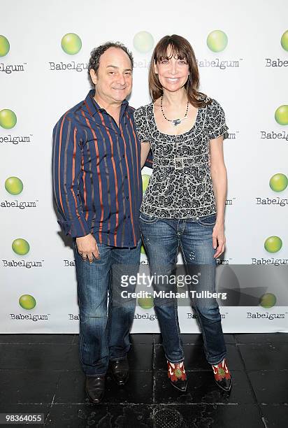 Director Kevin Pollak and actress Illeana Douglas arrive at the premiere screening of the new Babelgum.com comedy "Vamped Out" on April 9, 2010 in...