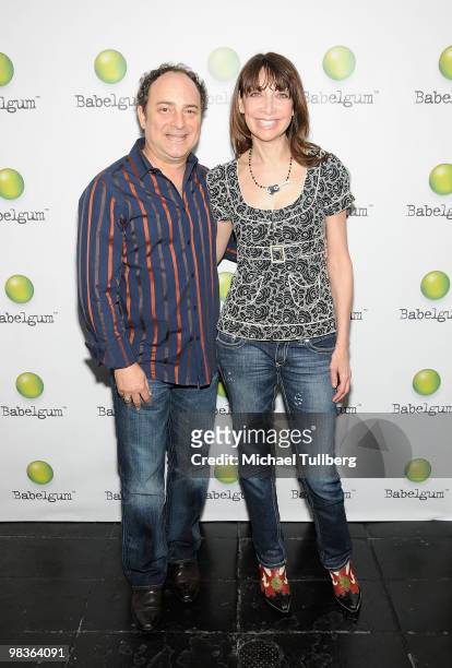 Director Kevin Pollak and actress Illeana Douglas arrive at the premiere screening of the new Babelgum.com comedy "Vamped Out" on April 9, 2010 in...