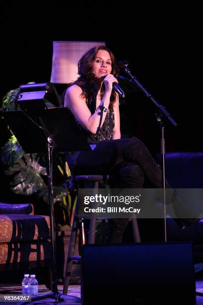 Kara DioGuardi performs at the Borgata Hotel Casino & Spa on April 9, 2010 in Atlantic City, New Jersey.