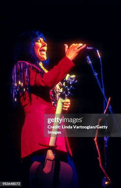 Canadian singer-songwriter, musician, composer, visual artist, educator, pacifist, and social activist Buffy Sainte-Marie performs at the 14th Annual...