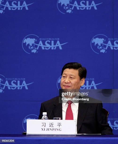 Xi Jinping, China's vice president, attends the Boao Forum for Asia in Boao, Hainan province, China, on Saturday, April 10, 2010. The Boao Forum...