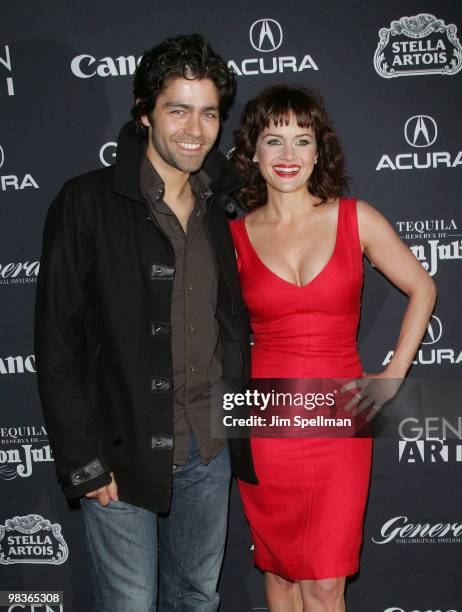 Actors Adrian Grenier and Carla Gugino attend the Gen Art Film Festival screening of "Elektra Luxx" at the School of Visual Arts Theater on April 9,...