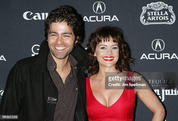 Actors Adrian Grenier and Carla Gugino attend the Gen Art Film Festival screening of "Elektra Luxx" at the School of Visual Arts Theater on April 9,...