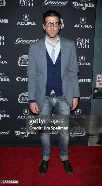 Actor Zachary Quinto attends the Gen Art Film Festival screening of "Elektra Luxx" at the School of Visual Arts Theater on April 9, 2010 in New York...