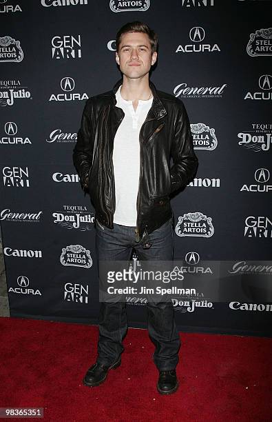 Actor Aaron Tveit attends the Gen Art Film Festival screening of "Elektra Luxx" at the School of Visual Arts Theater on April 9, 2010 in New York...