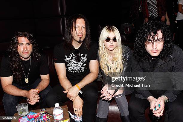 Taylor Momsen and her band Pretty Reckless attend the VANS Warped Tour 2010 press conference and kick-off party held at the Key Club on April 9, 2010...