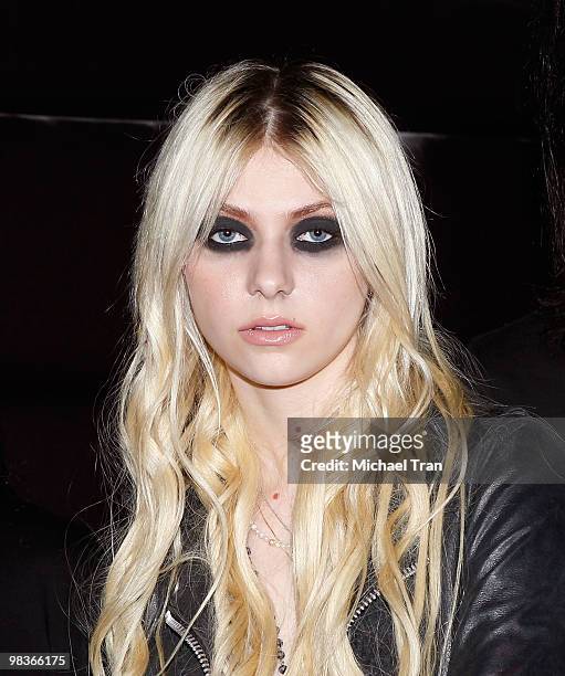 Taylor Momsen of Pretty Reckless attends the VANS Warped Tour 2010 press conference and kick-off party held at the Key Club on April 9, 2010 in West...