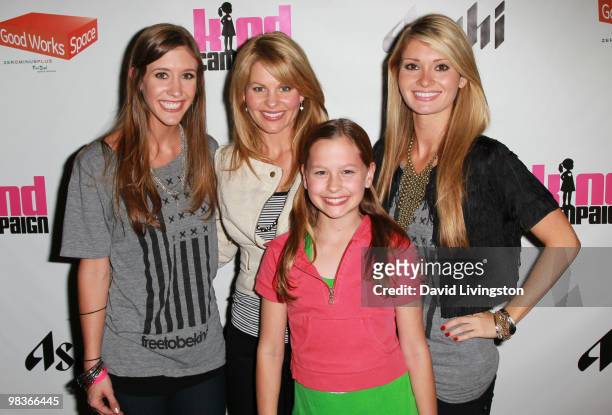 Kind Campaign co-founder Molly Stroud, actress Candace Cameron Bure, her daughter Natasha Bure and Kind Campaign co-founder Lauren Parsekian attend...