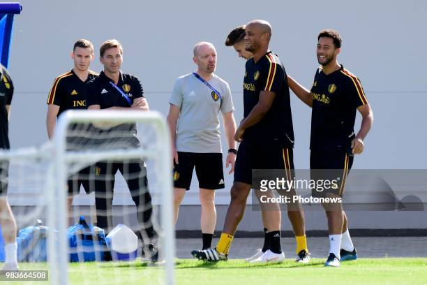 Vincent Kompany defender of Belgium pictured during a training session as part of the preparation prior to the FIFA 2018 World Cup Russia group G...