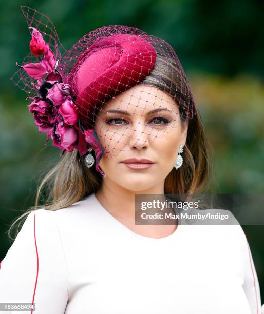 Kelly Brook attends day 5 of Royal Ascot at Ascot Racecourse on June 23, 2018 in Ascot, England.