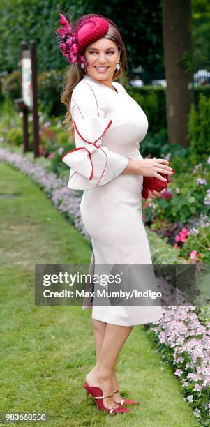 Kelly Brook attends day 5 of Royal Ascot at Ascot Racecourse on June 23, 2018 in Ascot, England.