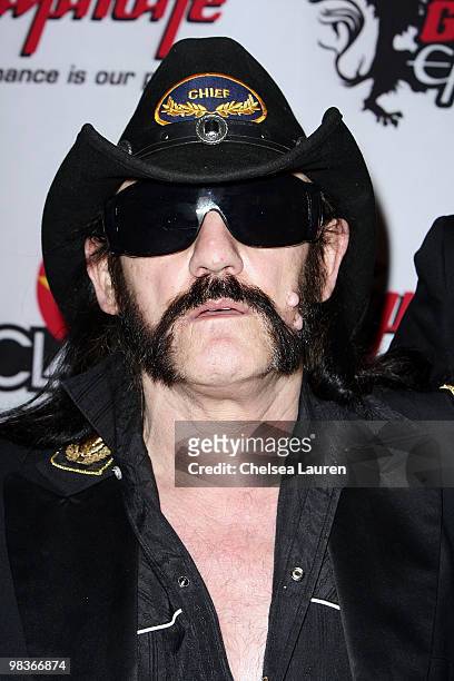 Musician Lemmy Kilmister arrives at the 2nd Annual Revolver Golden Gods Awards at Club Nokia on April 8, 2010 in Los Angeles, California.
