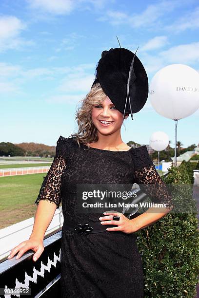 Emma Freedman attends the David Jones marquee during Australian Derby Day at Royal Randwick Racecourse on April 10, 2010 in Sydney, Australia.