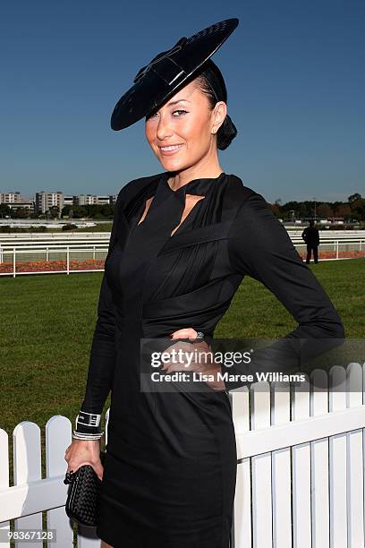 Terry Biviano attends the David Jones marquee during Australian Derby Day at Royal Randwick Racecourse on April 10, 2010 in Sydney, Australia.