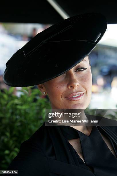 Terry Biviano attends the David Jones marquee during Australian Derby Day at Royal Randwick Racecourse on April 10, 2010 in Sydney, Australia.