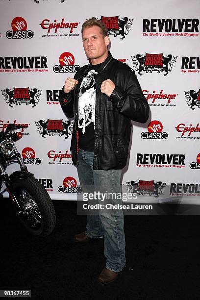 Fighter / wrestler Josh Barnett arrives at the 2nd Annual Revolver Golden Gods Awards at Club Nokia on April 8, 2010 in Los Angeles, California.