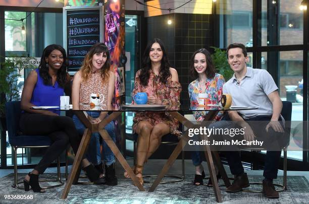 Brittany Jones-Cooper, Shannon Coffey,Katie Lee,Ali Kolbert and Lukas Thimm attends the Build Brunch at Build Studio on June 25, 2018 in New York...